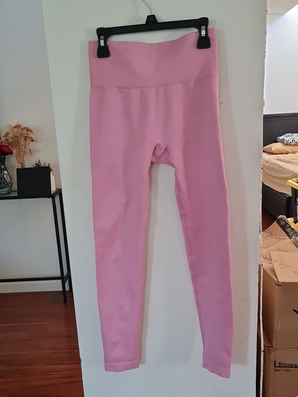 Guess Pink Ribbed Logo Leggings